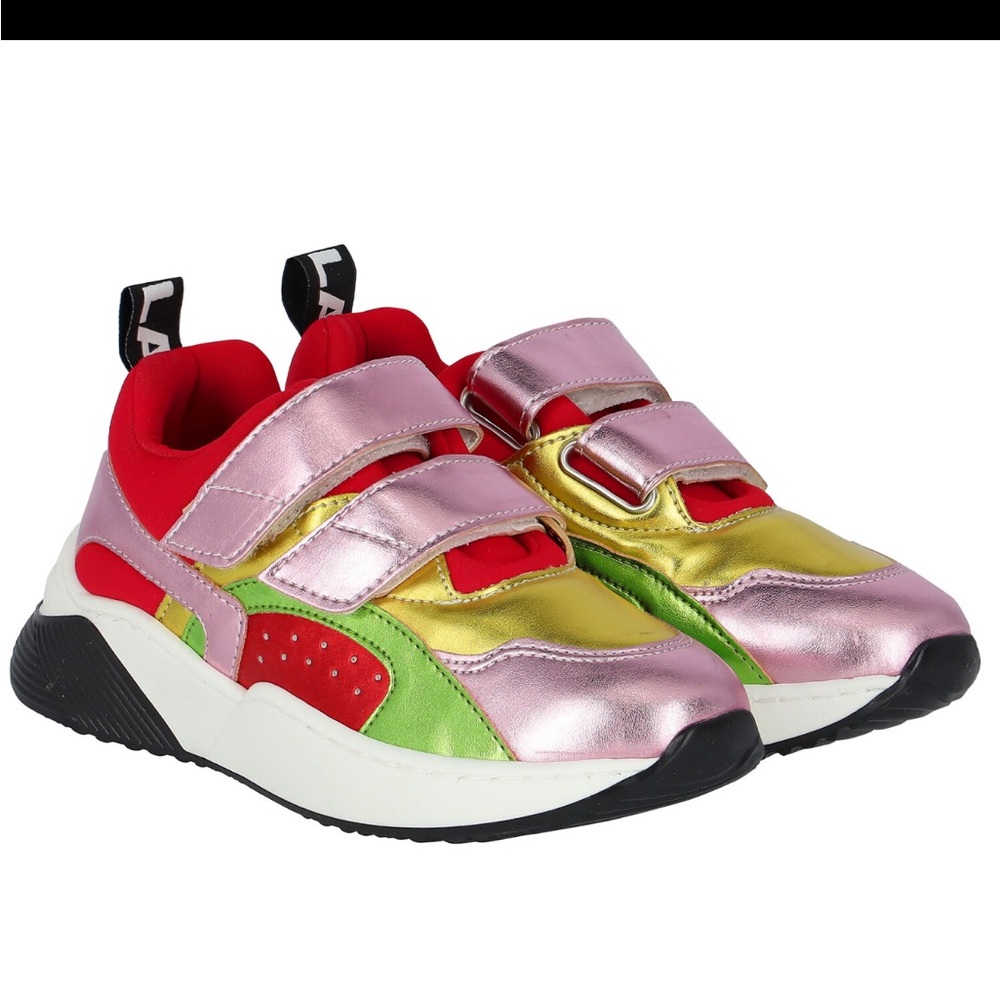 Brand New Stella McCartney Metallic Kids Sneakers size 35